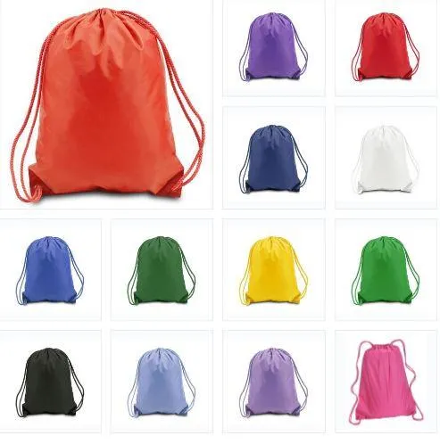 216 ct Drawstring Backpacks Sport Cinch Bags - MEDIUM - By Case