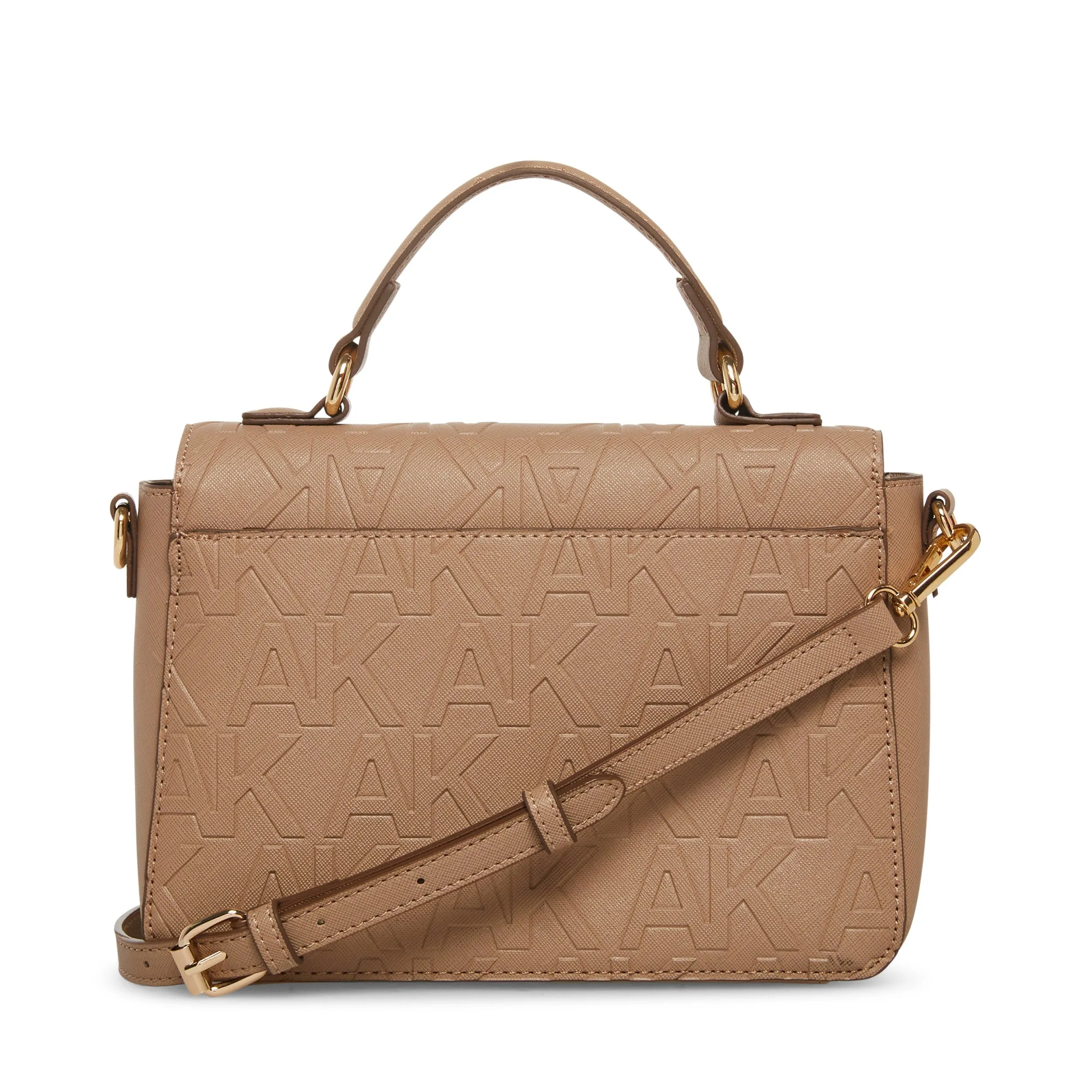 Anne Klein Embossed Flap Crossbody Satchel Handbag