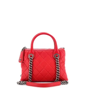 CHANEL Boy Chained Tote Quilted Calfskin Small