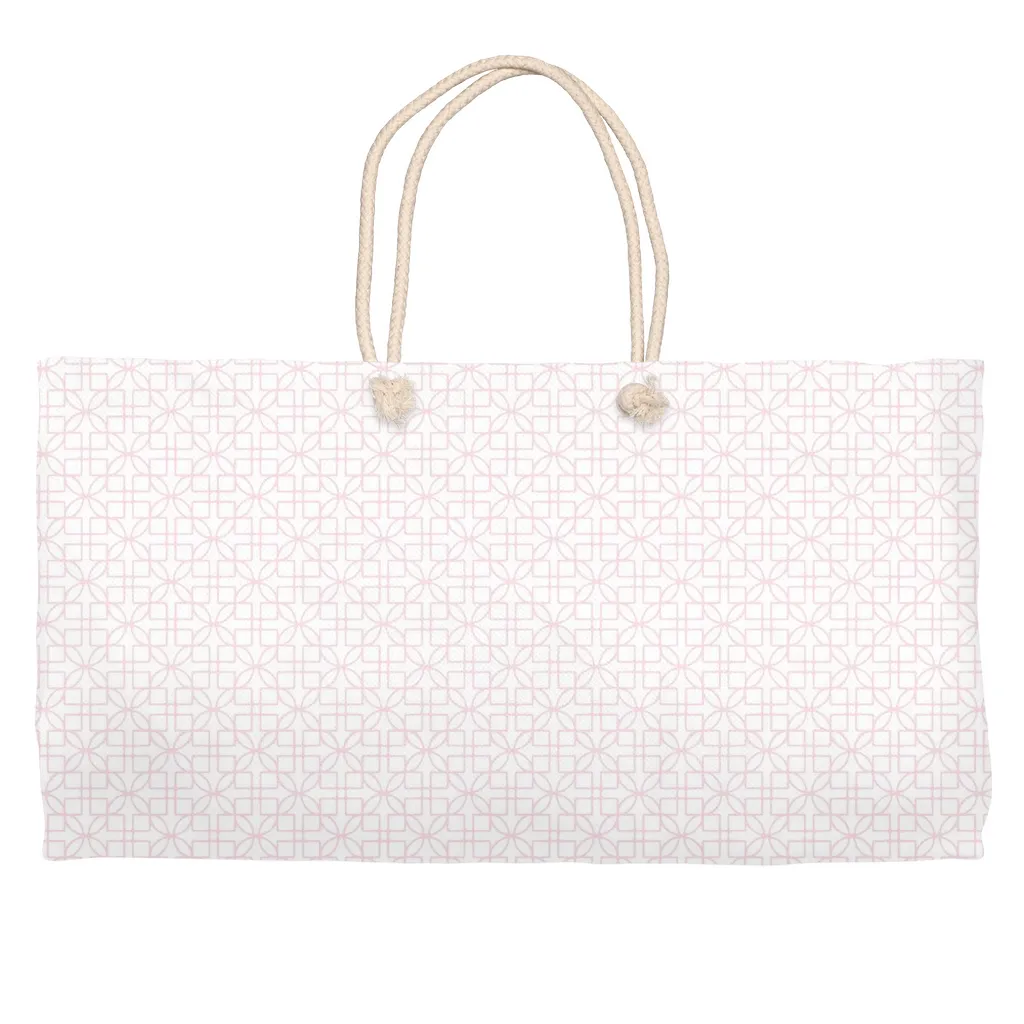 D&D Lattice Pink Weekender Tote