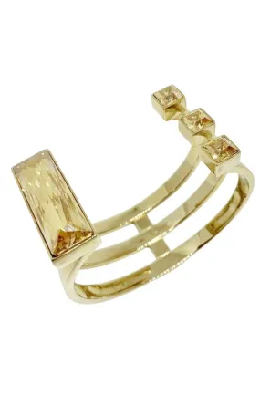 Gold Fay Crystal Baguette Bracelet