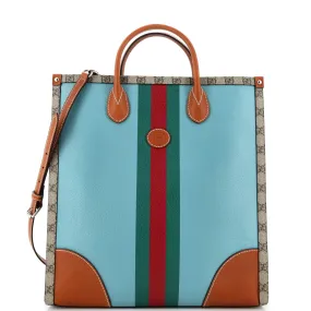 GUCCI Interlocking G Web Tote Limited Edition Lunar New Year Leather with GG Coated Canvas Vertical