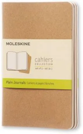 Moleskine Cashier Plain Extra Large Size Set of 3 kraft Brown