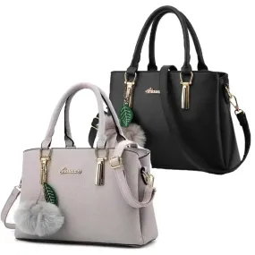 Stylish Fashionable PU Handbags Combo For Women Pack Of 2