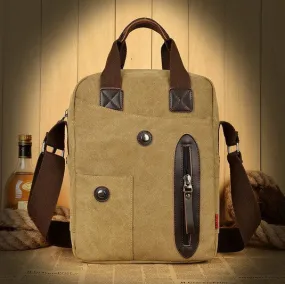 Vintage Canvas Vertical Bag For Men