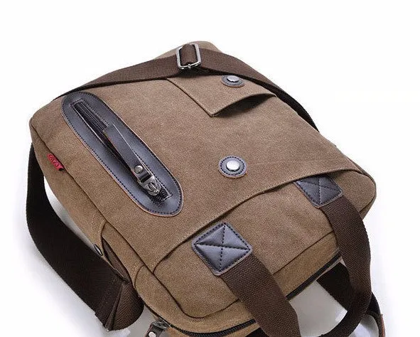 Vintage Canvas Vertical Bag For Men